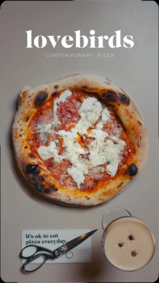 Instagram post from lovebirdspizza. This post is in position 1.